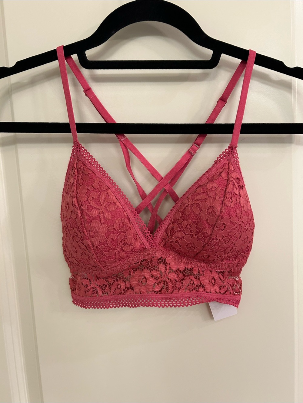Target Pink Lace Crisscross Bralette